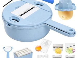 14 in 1 Multi-function Vegetable Chopper Grater, Multifunction Veggie Cutter Food Slicer with Container for Kitchen