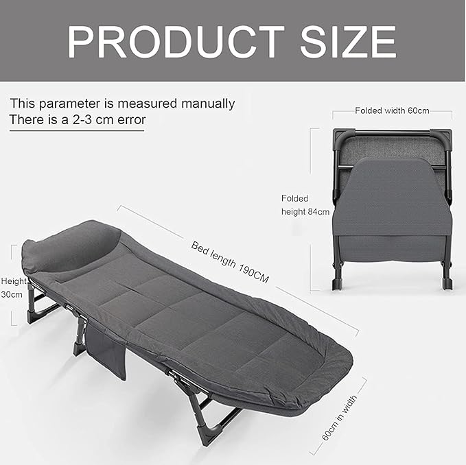 Metal Folding Lightweight Portable Multi-Function Single Bed - Image 4