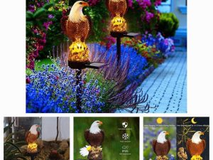 Eagle Shaped Hand Painted Garden Spoke Light