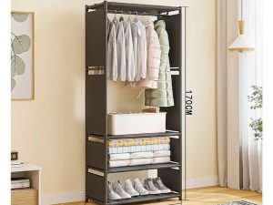 Single portable coat rack