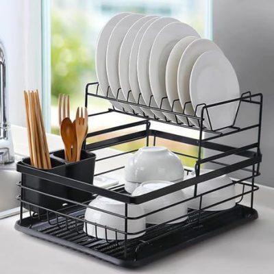 2-Tier Metal Dish Drainer