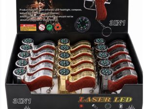 Gun Laser light Key Chain
