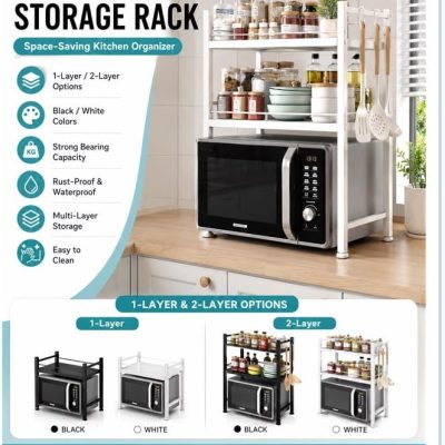 2 Tier Microwave oven storage Rack