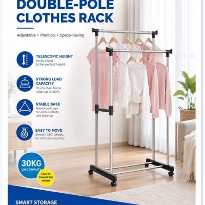 Parallel Telescopic Clothes Rack
