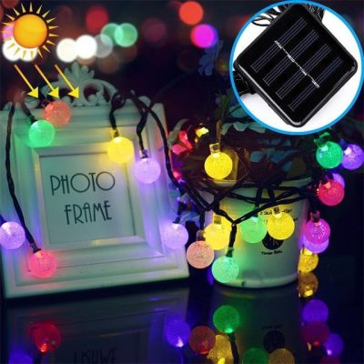 Bubble Ball Outdoor Garden Waterproof  Decoration Solar Lamp String(Colour)