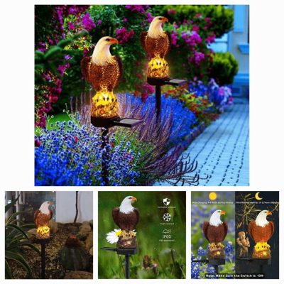 Eagle Shaped Hand Painted Garden Spoke Light