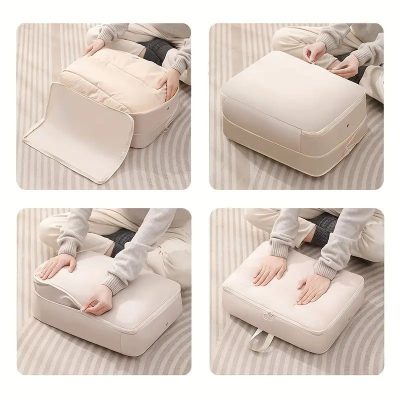 Self-Compressing Portable Travel Organizer